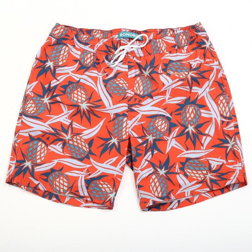 Bonobos Riviera Recycled Swim Trunks Shorts Pineapple Printed Men's M New